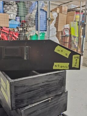 MCM Antique Vintage Paper Tray Metal Black